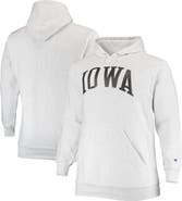 Champion Men's Champion Heathered Gray Iowa Hawkeyes Big & Tall Reverse Weave Fleece Pullover Hoodie Sweatshirt