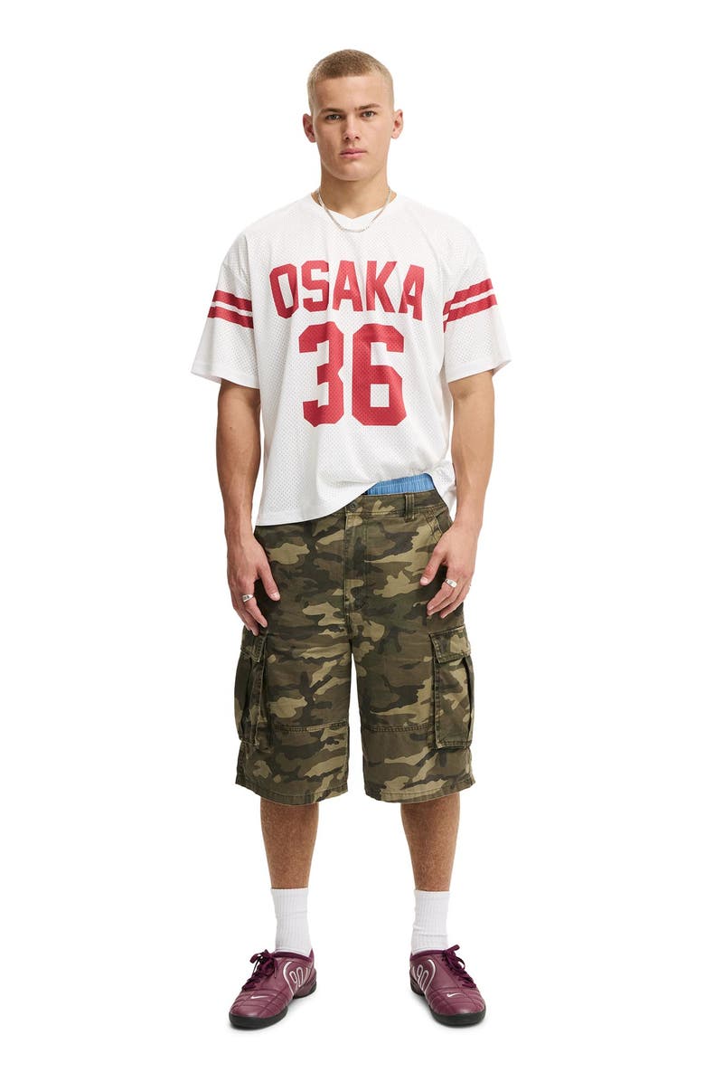 Cotton On Men's Football Jersey, Alternate, color, Vintage White Osaka