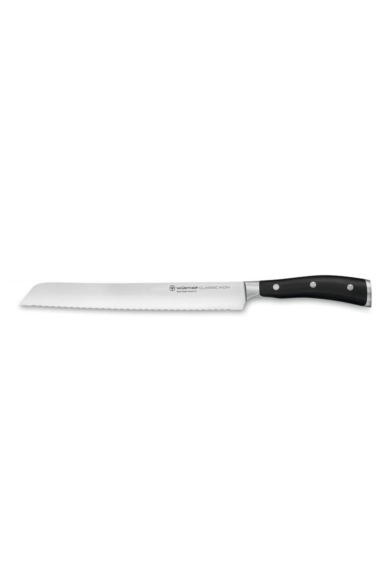 Classic Ikon 9-Inch Bread Knife, Main, color, BLACK