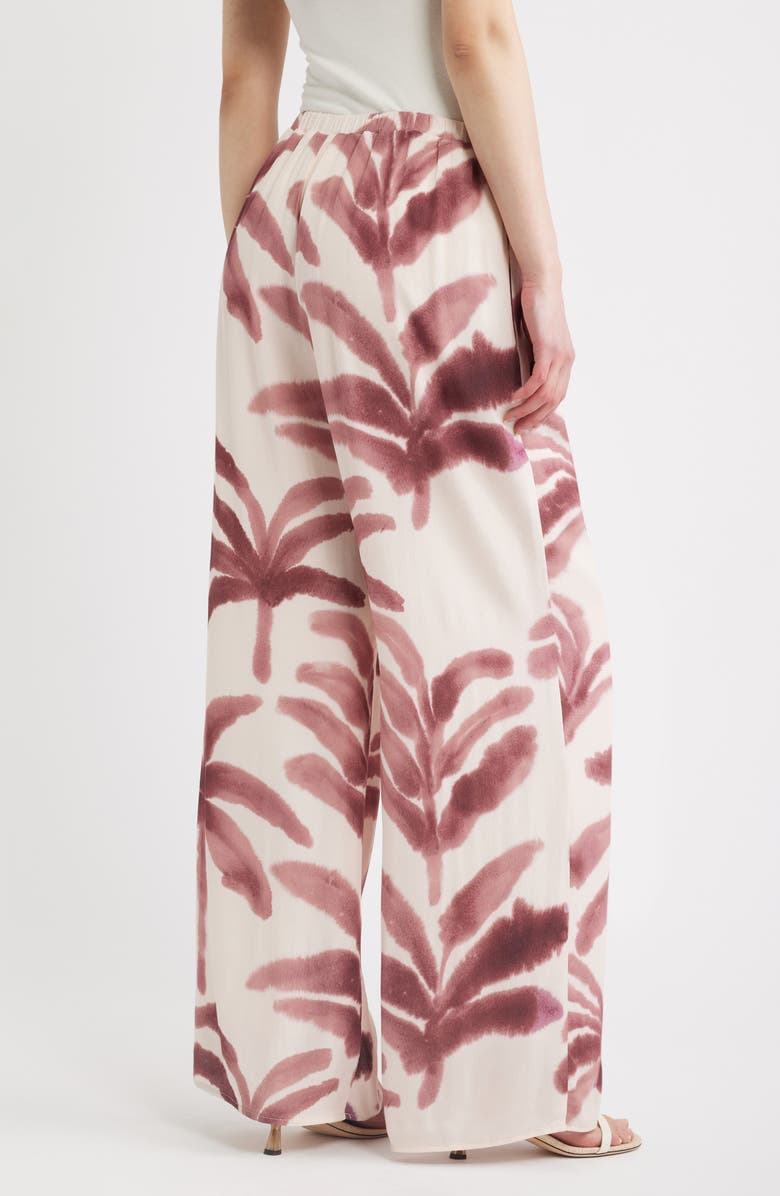 A.REN Isle Palm Tree Print Wide Leg Pants, Main, color,