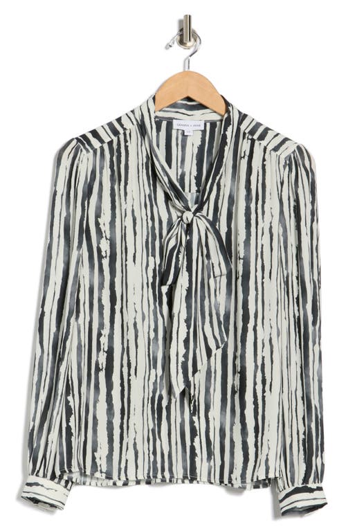 Gemma + Jane Tie Neck Georgette Top In Multi