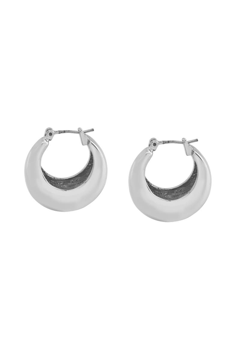 Huggie Hoop Earrings, Alternate, color, SILVER