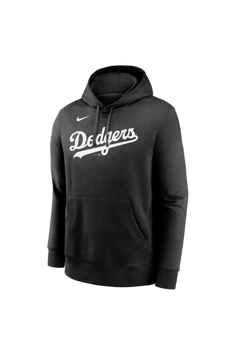 Men's Nike Black Los Angeles Dodgers Logo Club Fleece Hoodie, Alternate, color, Black