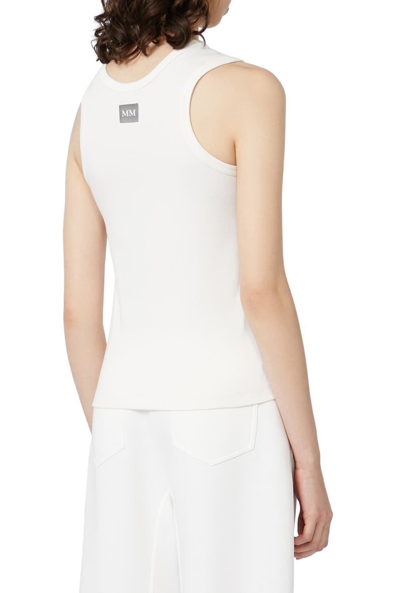 Tondo Stretch Cotton Tank, Alternate, color, WHITE