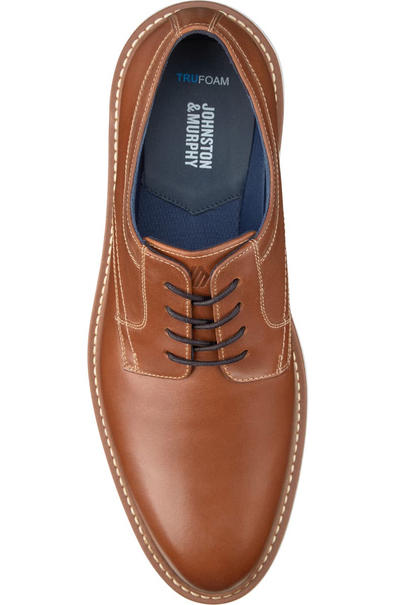 Johnston & Murphy Cason Plain Toe Derby, Alternate, color, Tan Full Grain