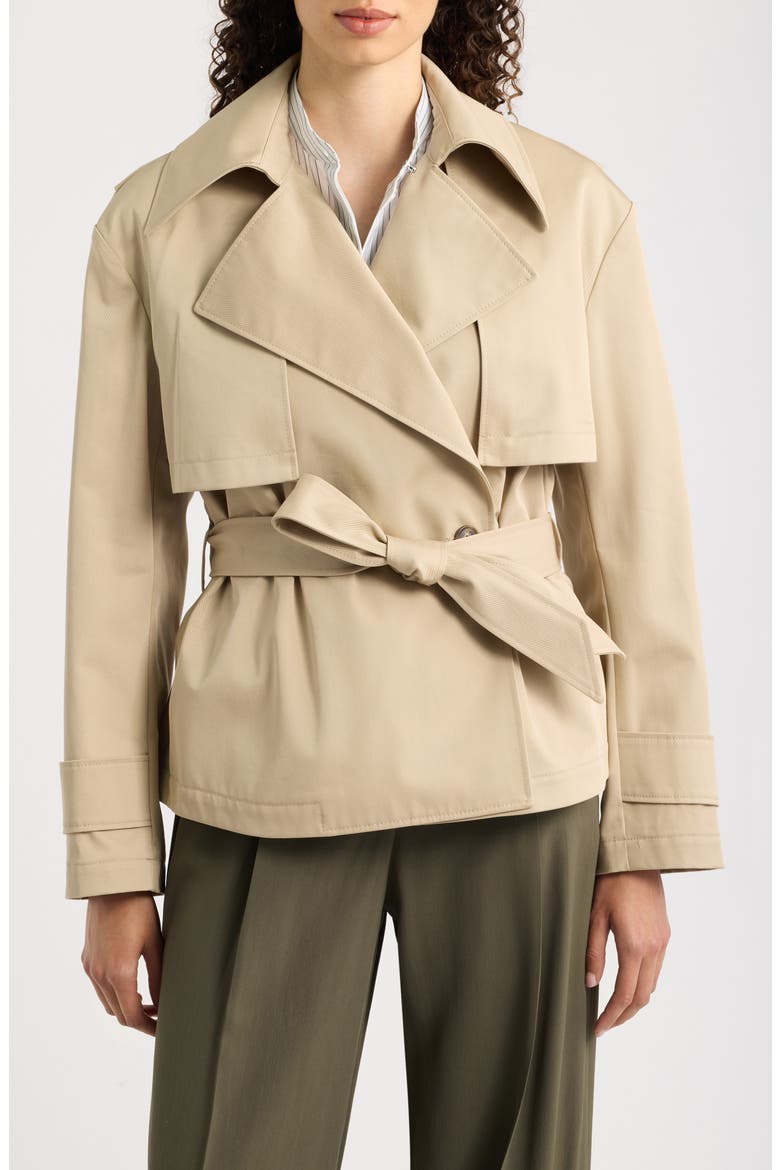 Cinnia Double Breasted Tie Waist Trench Coat, Main, color, TRENCH COAT
