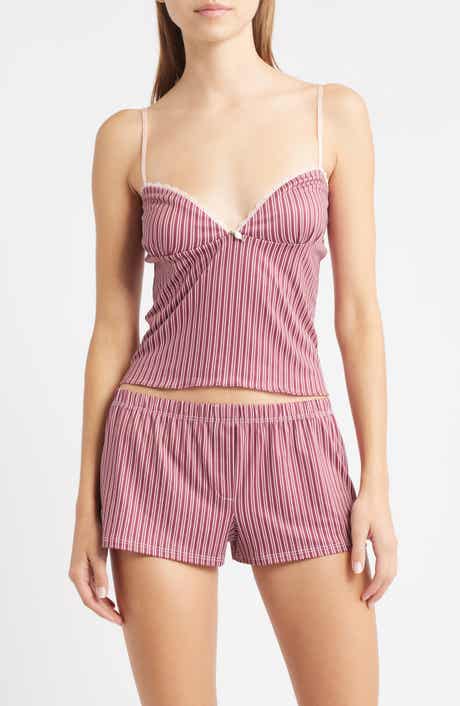 Bella Venice Gigi Stripe Lace Trim Crop Camisole