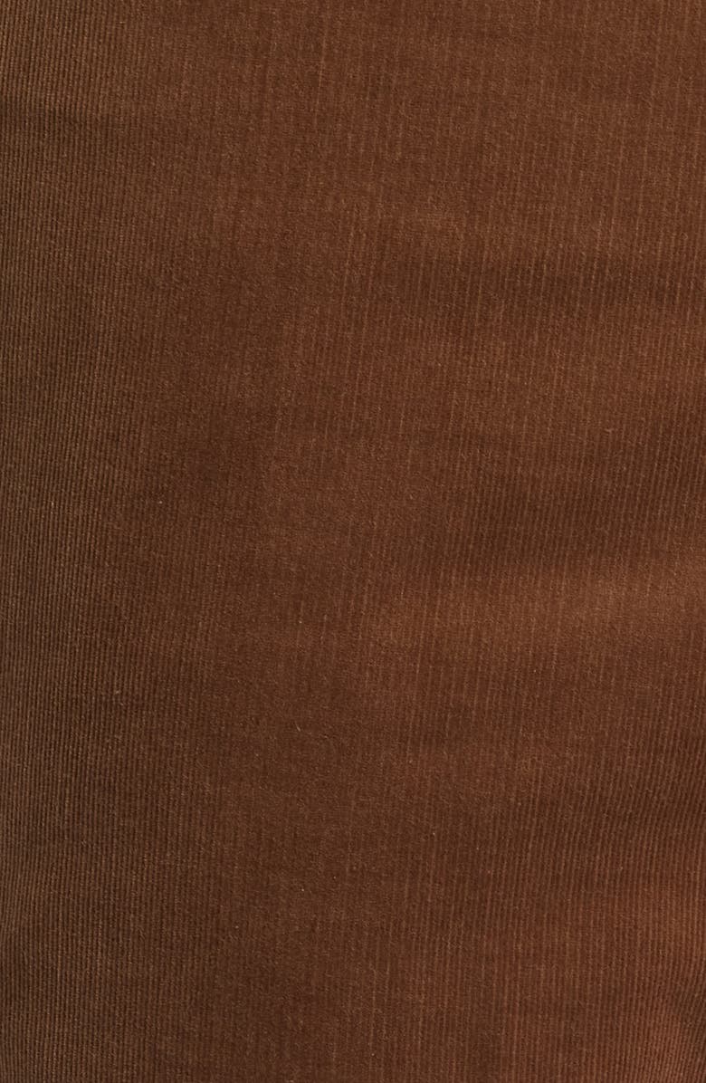 Jack Victor Palmer Brown Flat Front Cotton Stretch Corduroy Pants, Alternate, color, Camel