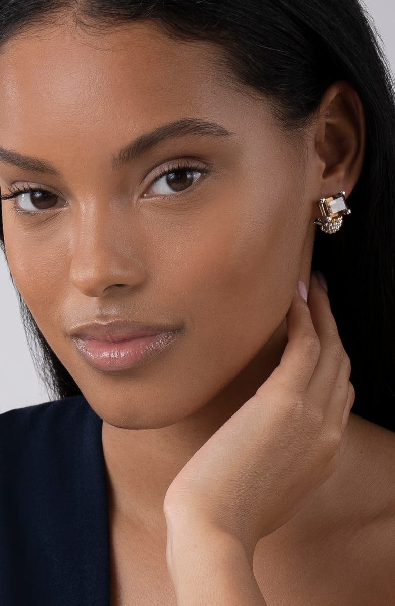 LAGOS Glacier Smoky Quartz Half Hoop Earrings, Alternate, color, 