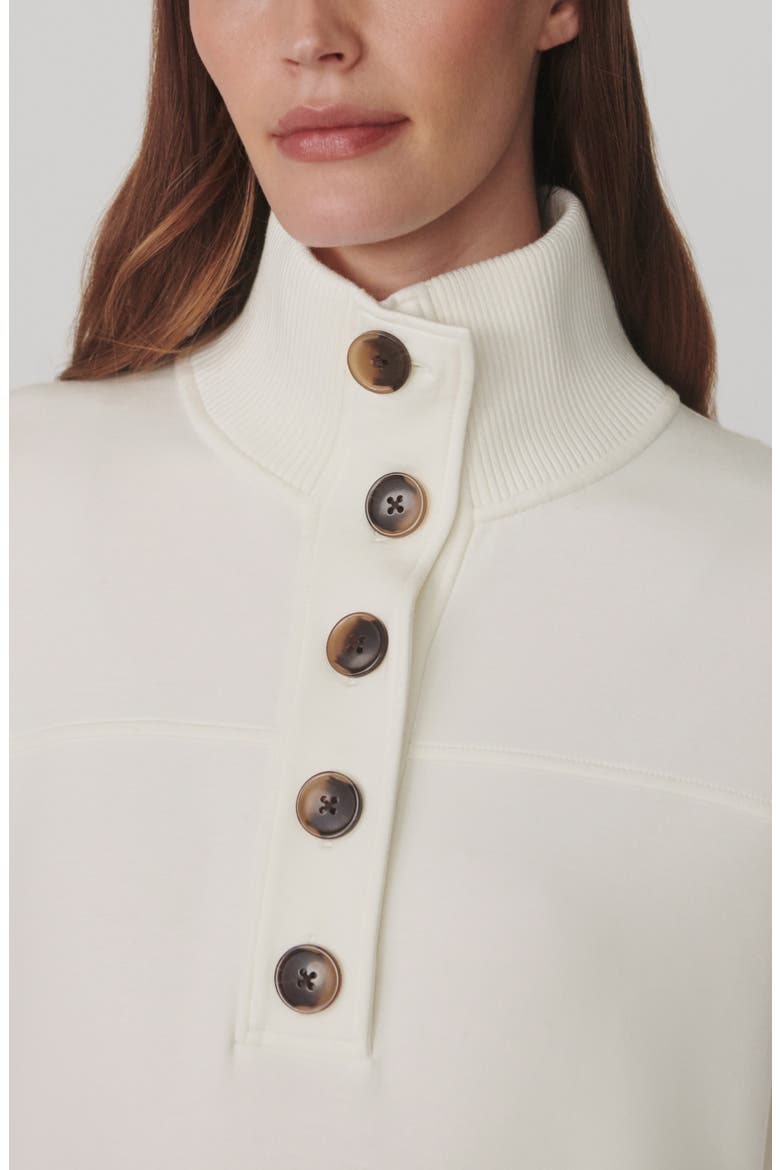 Bronya Button Placket Sweatshirt, Alternate, color, PRISTINE