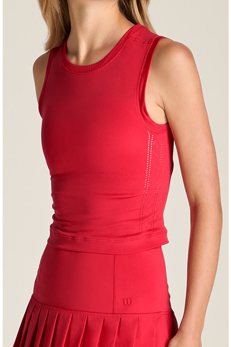 Pro Seamless Performance Tank, Alternate, color, VARSITY RED