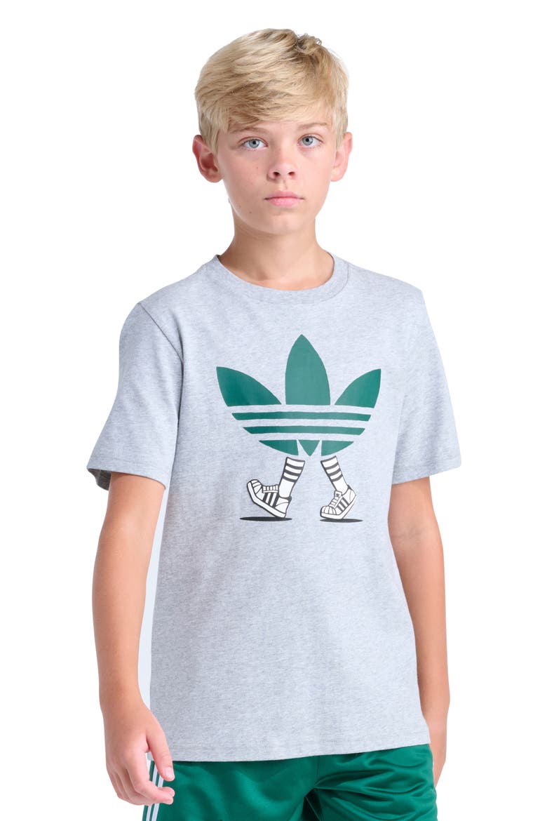 Kids' Walking Trefoil Graphic T-Shirt, Main, color, GREY HEATHER
