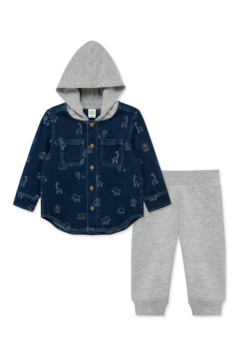 Kids' Safari Hoodie & Pants Set, Alternate, color, DENIM