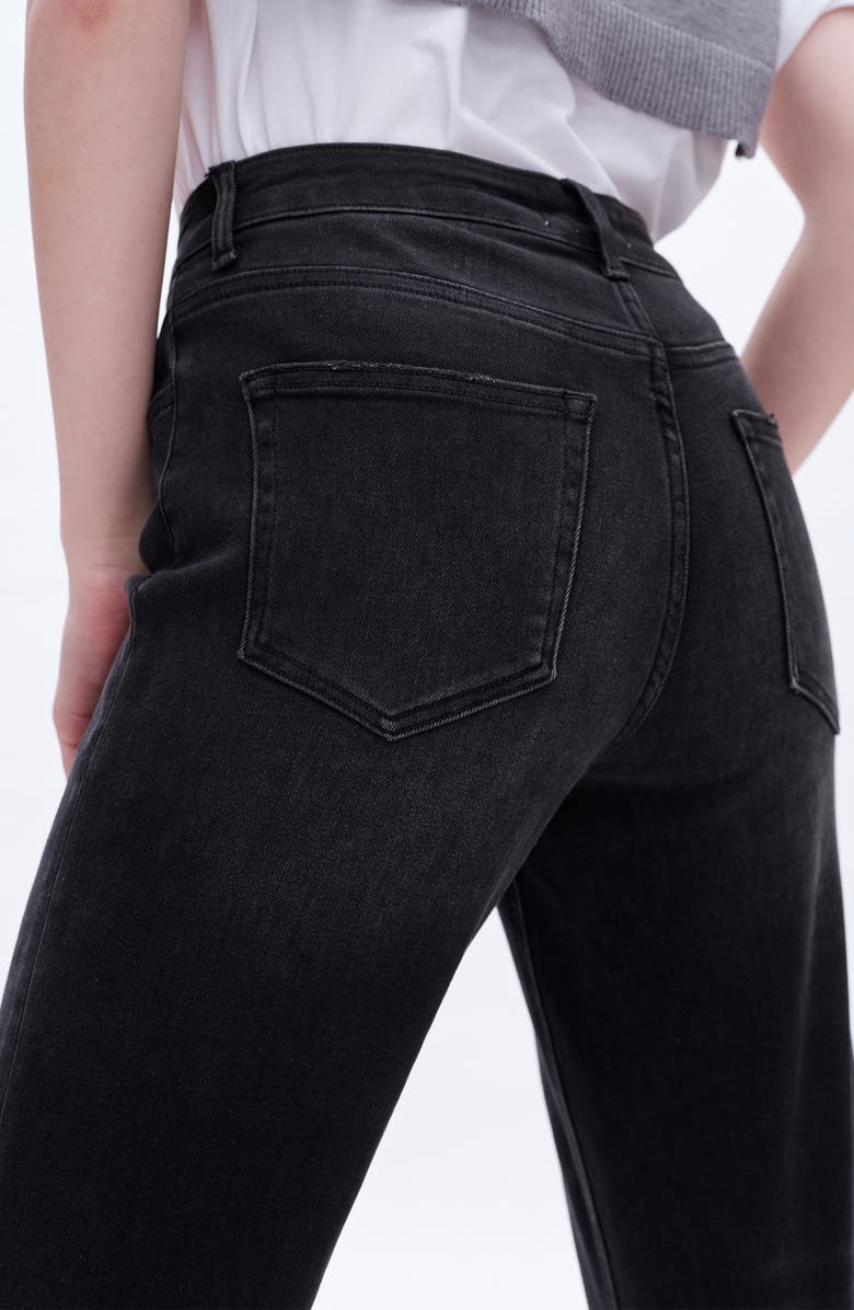 Bayeas High Waist Cuffed Straight Leg Mom Jeans, Alternate, color, 