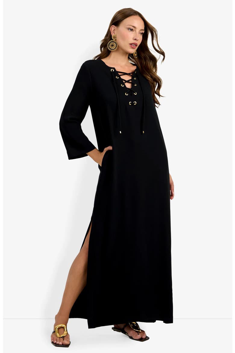 Catamaran Dress, Alternate, color, Black