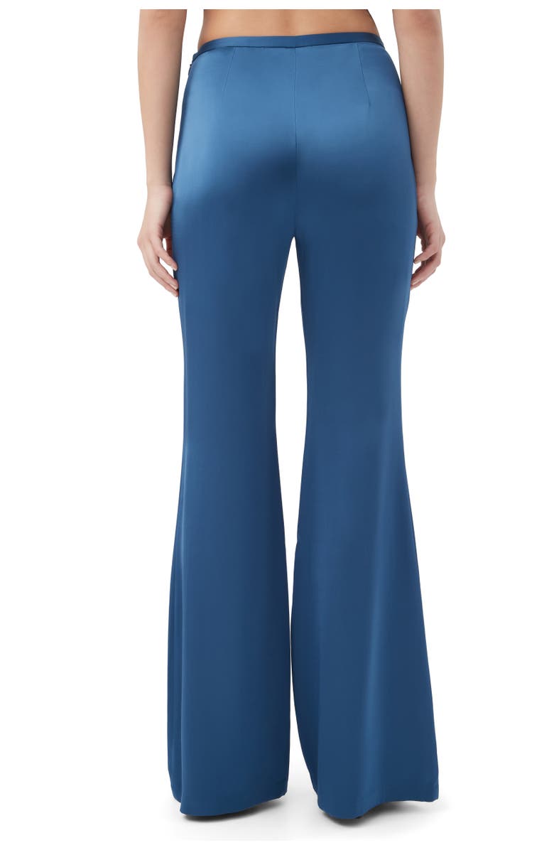 Trina Turk Anmitsu Satin Flare Leg Pant, Alternate, color, Sumi Blue