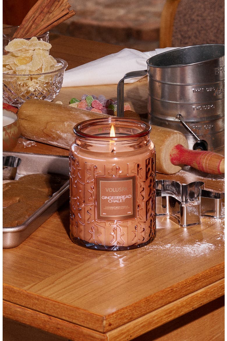 Gingerbread Chalet Large Jar Candle, Alternate, color, NO COLOR