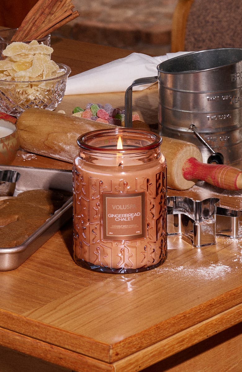 Voluspa Gingerbread Chalet Large Jar Candle, Alternate, color, 