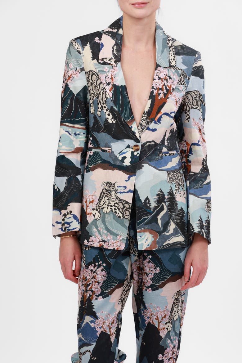 Blazer Snow Leopard, Alternate, color, Blue