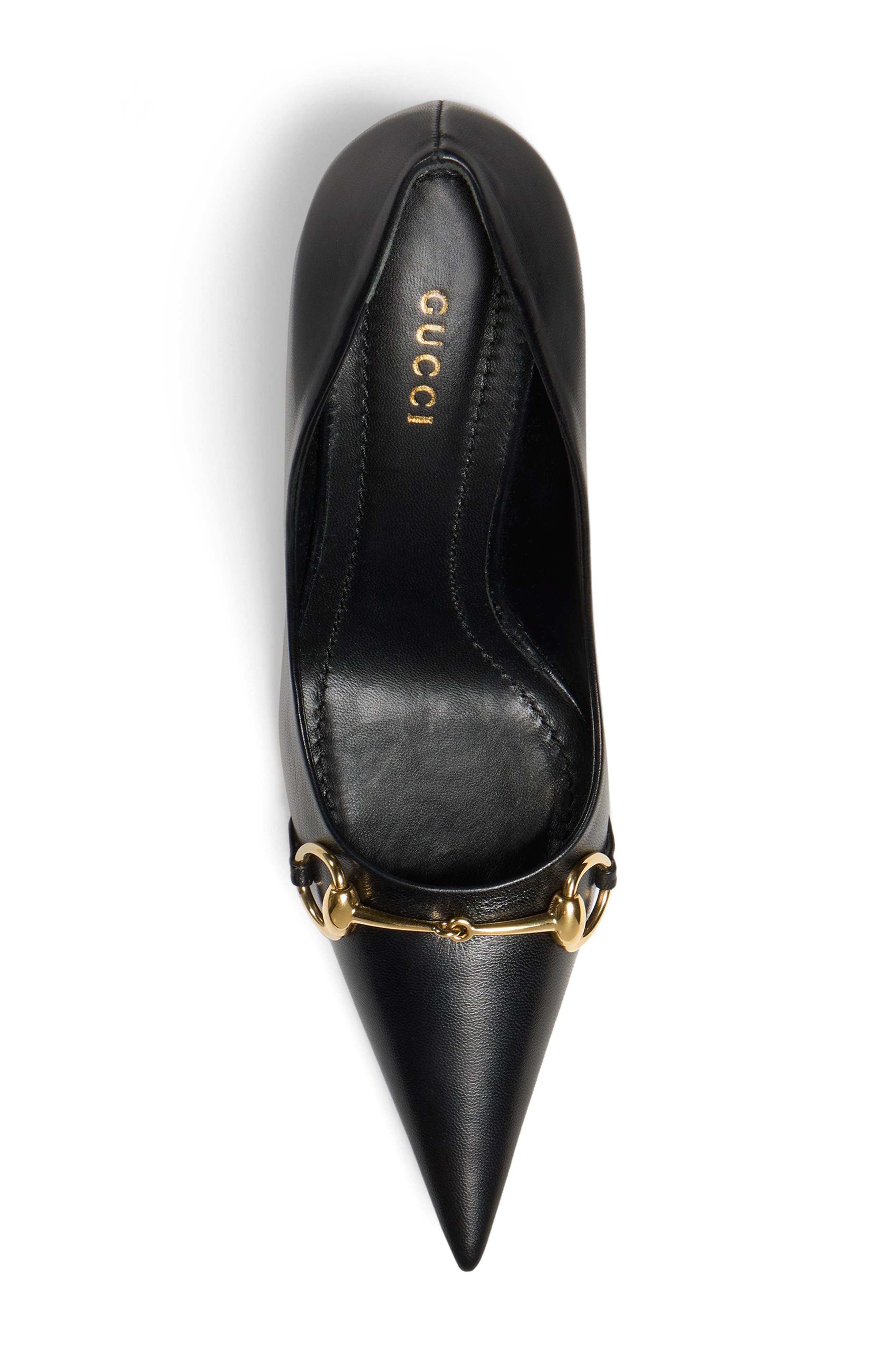 Donna Pointed Toe Horsebit Pump, Alternate, color, 1000 NERO