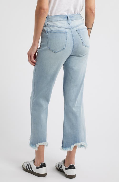1822 Denim Frayed High Waist Demi Bootcut Jeans In Chase