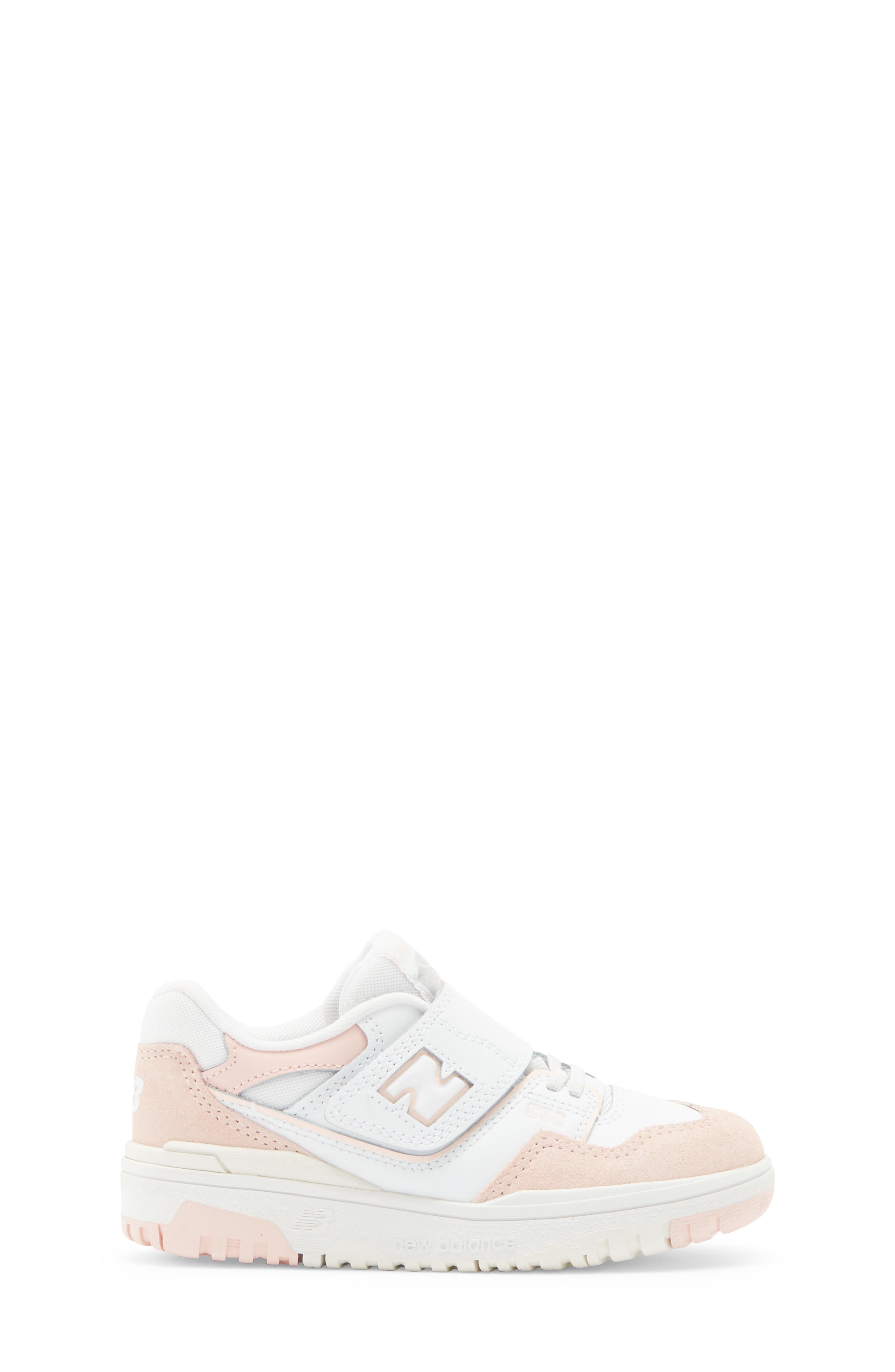 New Balance Kids' B550 Sneaker, Alternate, color, White/ Pink Haze