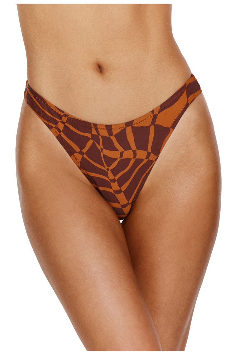 Flirtt Gottex Retro Jungle Bikini Bottom, Main, color, Multi-Brown