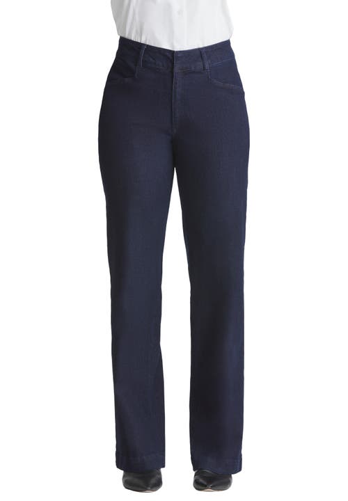 Jessica London Refined Denim Trouser In Purple