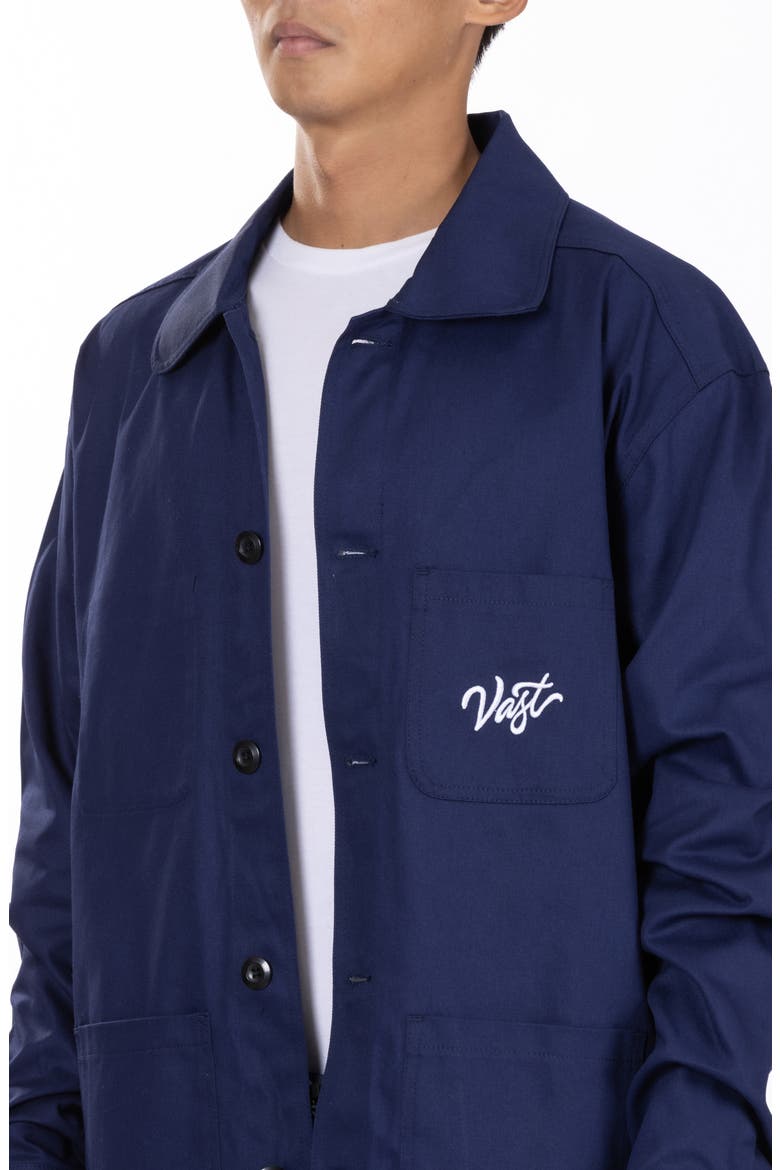 Relaxed Fit Twill Workwear Jacket, Alternate, color, NAVY