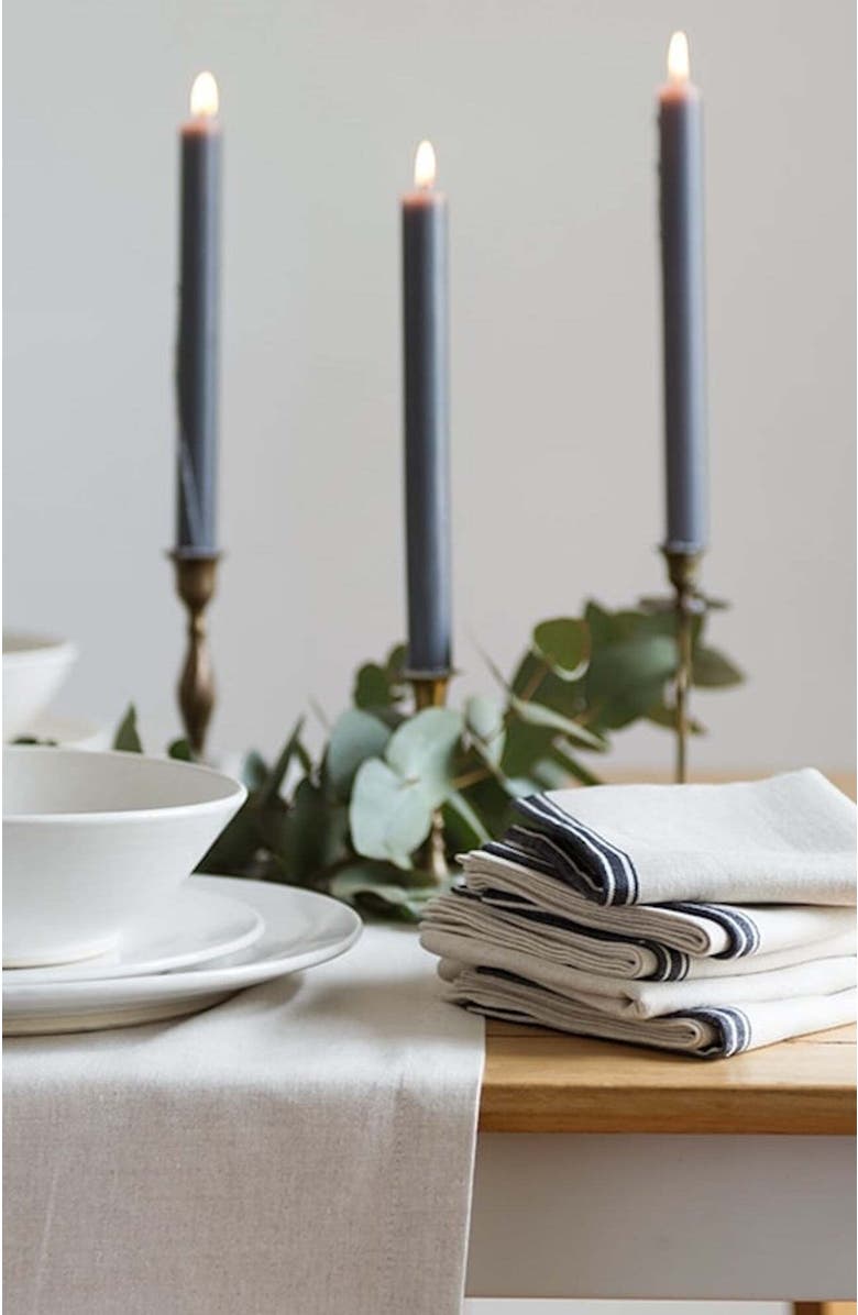 Mungo Provincial Napkins - Set of 4, Alternate, color, Natural/French Navy