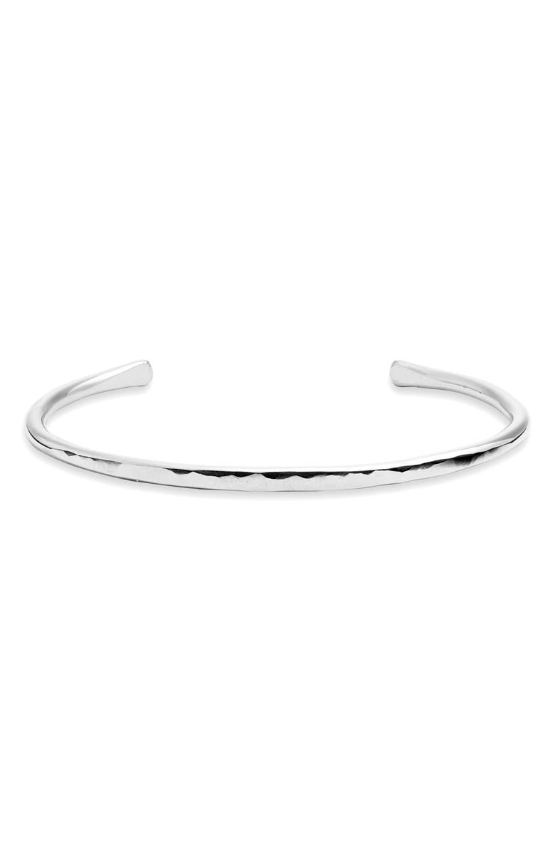 Nashelle Horseshoe Cuff Bracelet, Main, color, Sterling Silver
