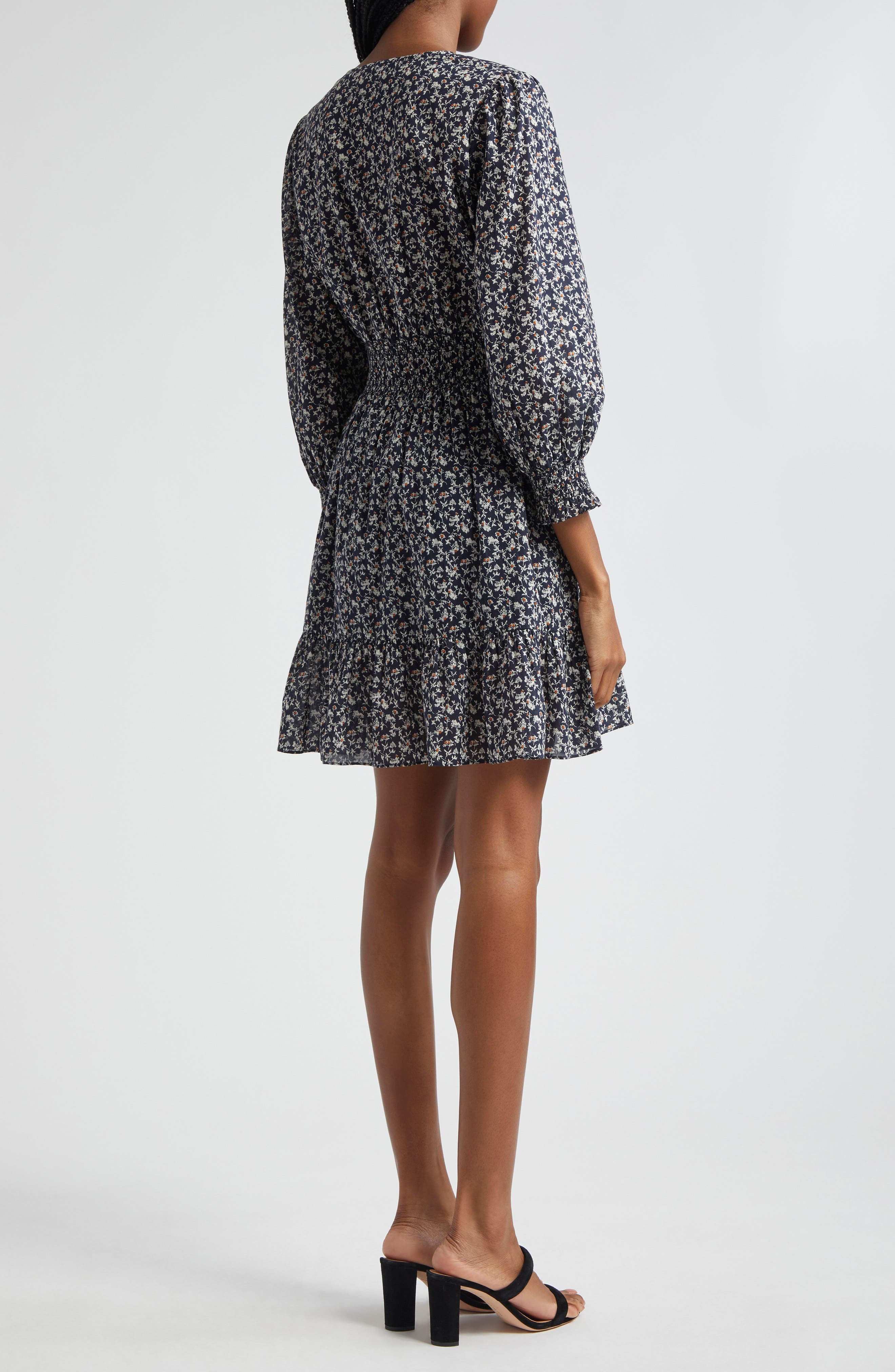 Katari Floral Smocked Cotton Minidress - image 2