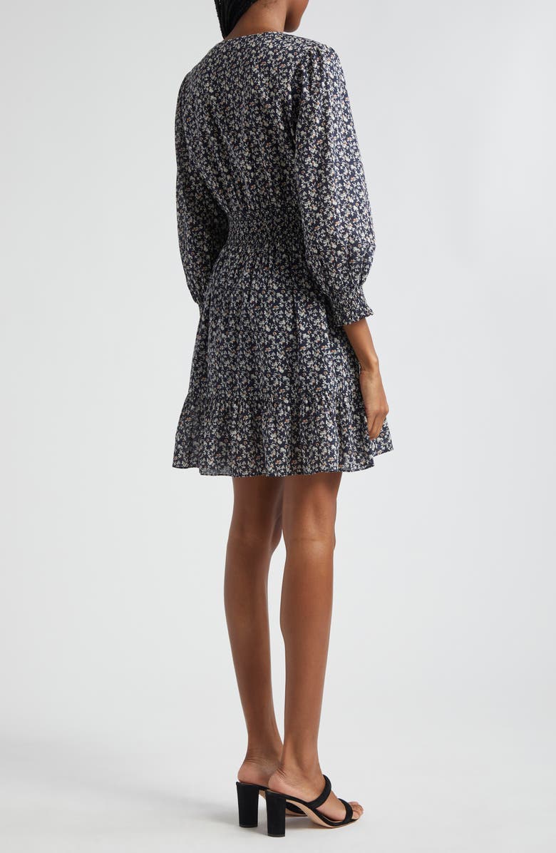 Katari Floral Smocked Cotton Minidress