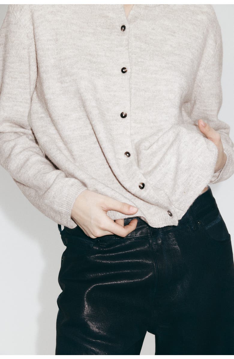 H&M Loose-fit cardigan, Alternate, color, Beige Melange