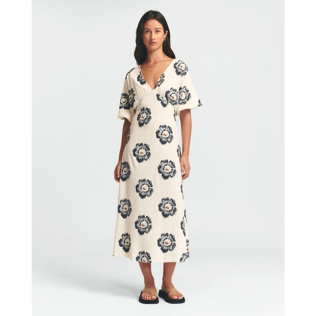St Mrlo Palm Midi Dress In Blue