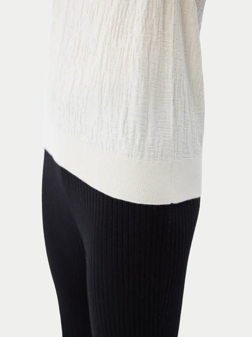 Gobi Mongolian Cashmere Silk Cashmere T-shirt In White