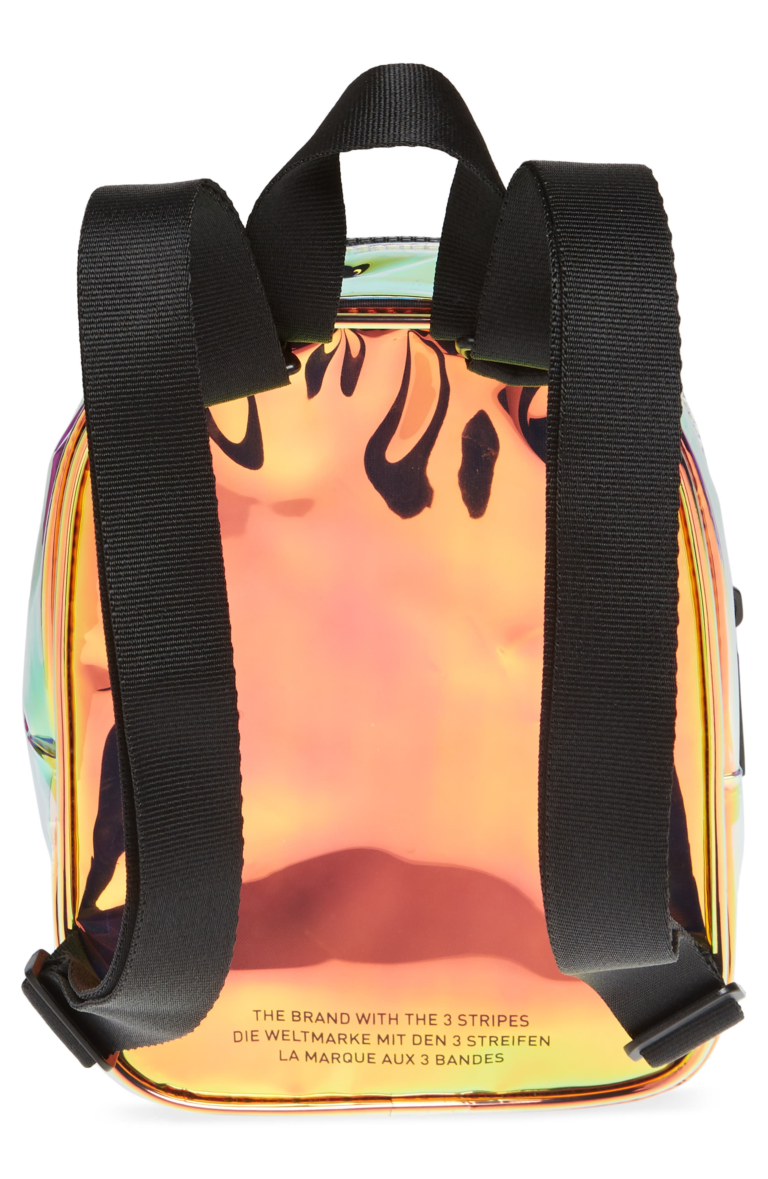 adidas Originals adidas Ori Mini Holographic Clear Backpack, Alternate, color, 