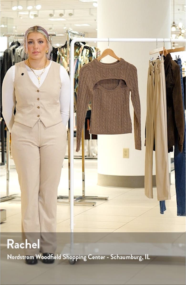 Cable Crewneck Cutout Sweater, sales video thumbnail