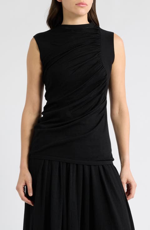 Semisheer Ruched Top