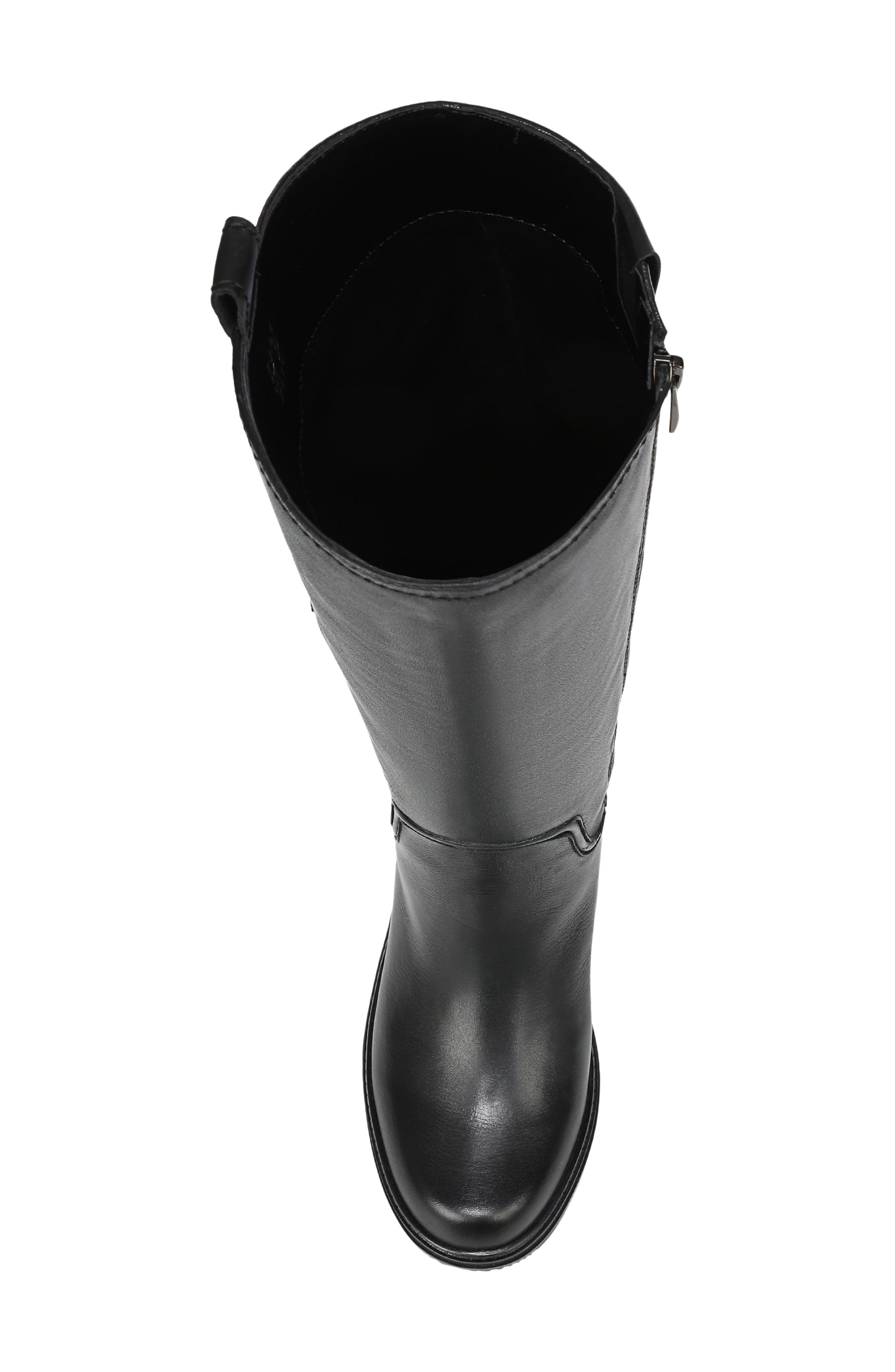 Olive Knee High Boot, Alternate, color, BLACK LEATHER