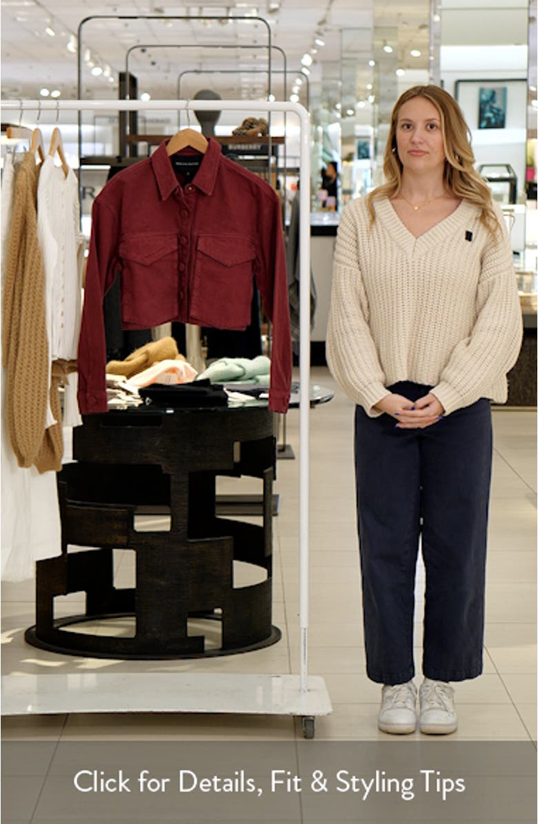 Boxy Crop Utility Shirt Jacket, sales video thumbnail