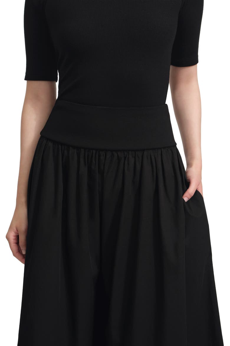 Throop Cotton Poplin Maxi Skirt, Alternate, color, BLACK