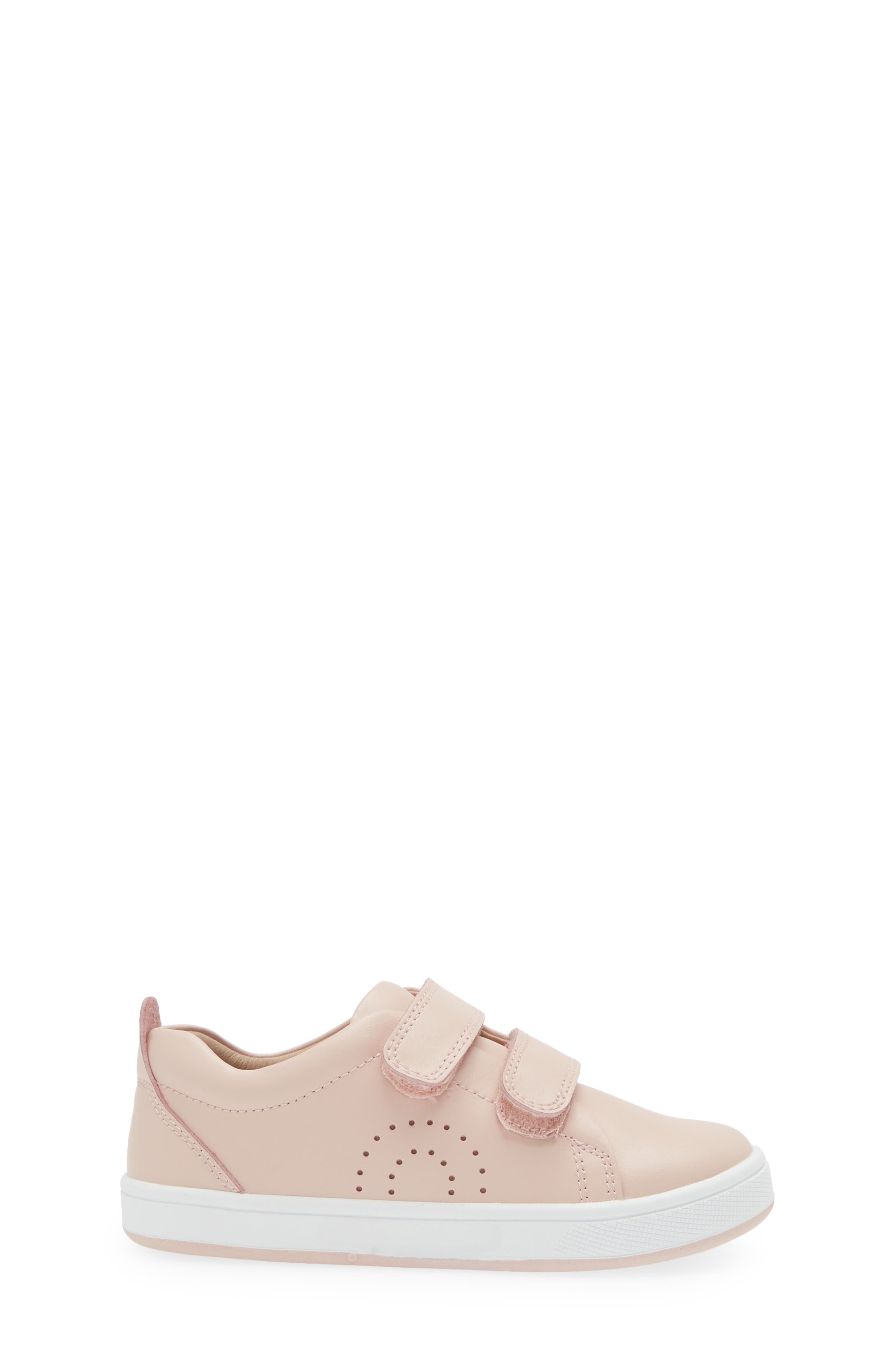 Kids' Leather Sneaker, Alternate, color, POWDER PINK