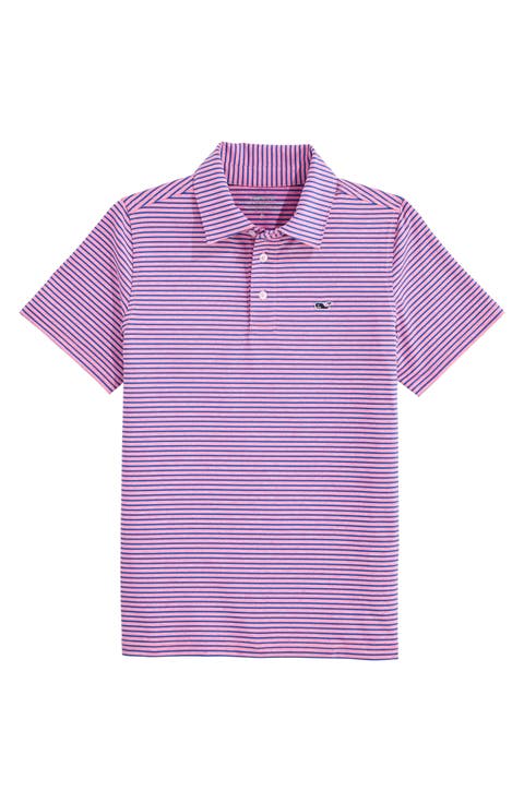 Kids' Bradley Stripe Stretch Polo