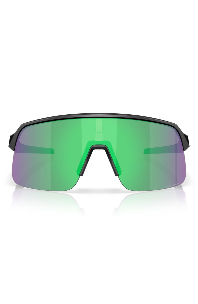 Oakley Prizm<sup
™</sup
 Everyday 34mm Rectangular Sunglasses, Main, color, Matte Black / Prizm Jade