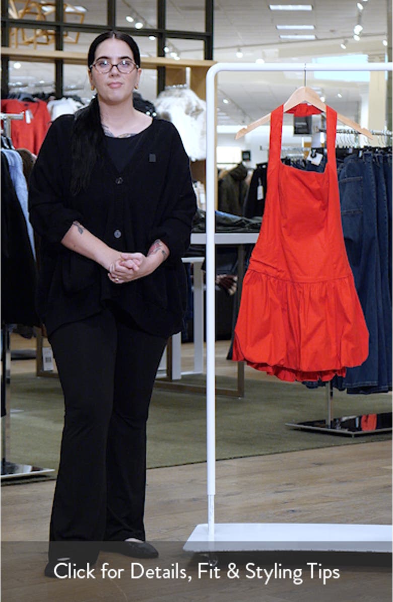 Babette Bubble Hem Organic Cotton Halter Minidress, sales video thumbnail