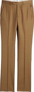 Santorelli Roma Flat Front Loro Piana Wool Serge Dress Pants