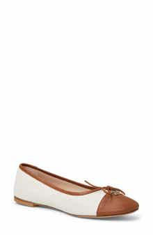 Donatella Cap Toe Ballet Flat