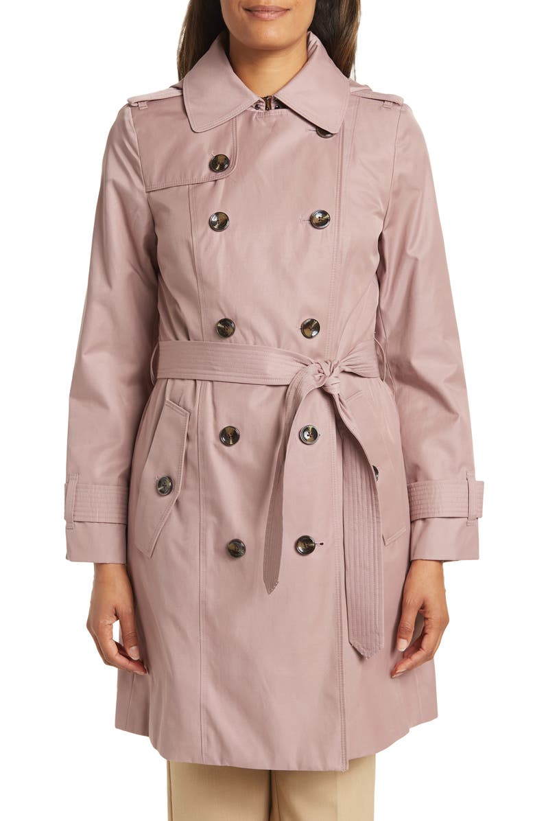 London Fog Belted Double Breasted Trench Coat, Alternate, color, 
