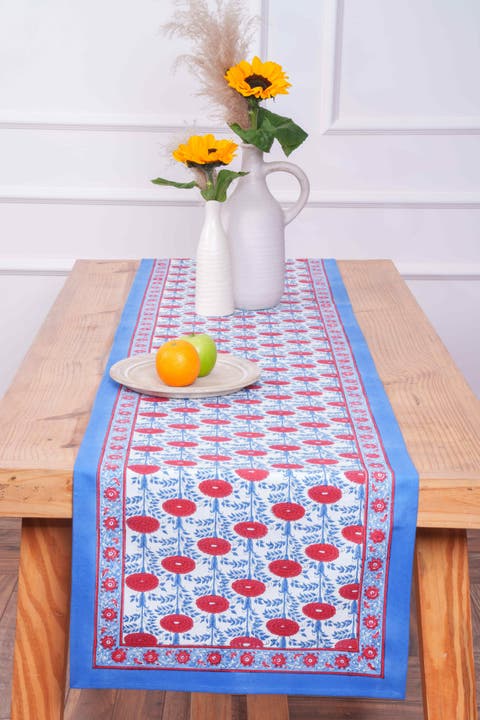 Araminta Blockprint Tablerunner